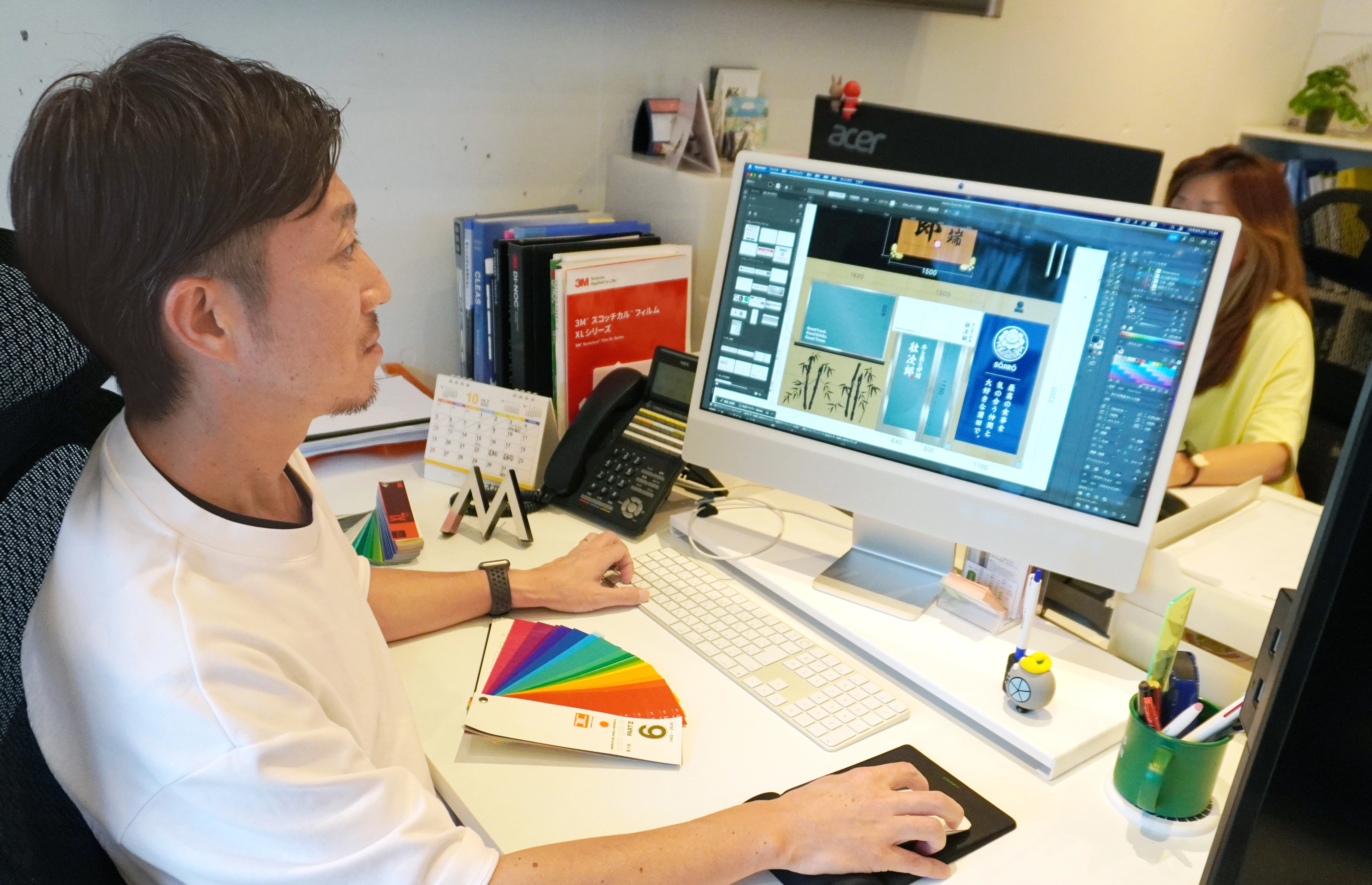 デザインの制作作業風景