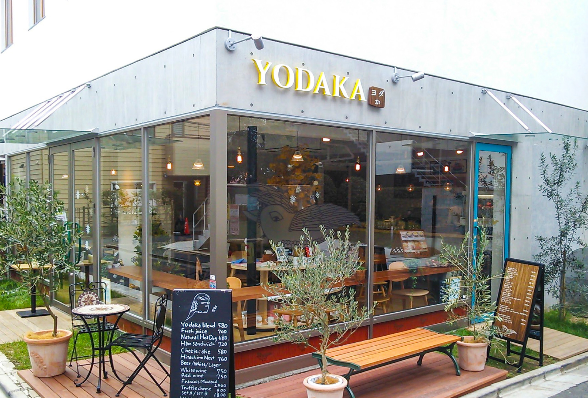 カフェ-カジュアルな看板-外観