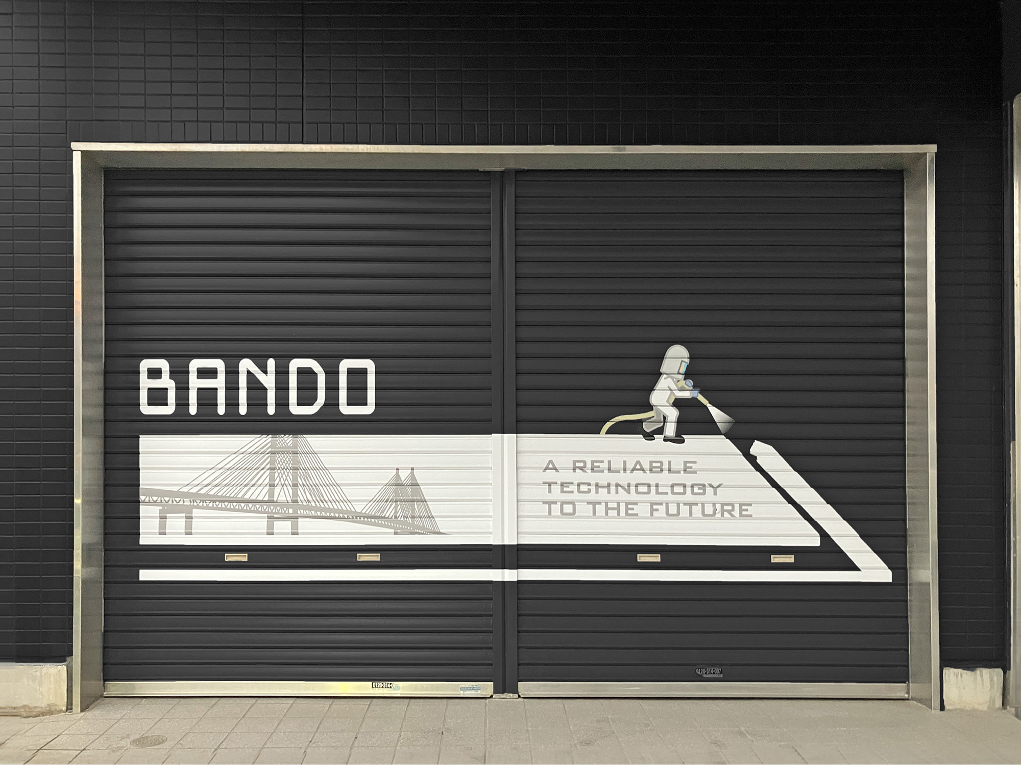 塗装屋さん-おしゃれな看板-シャッターシート