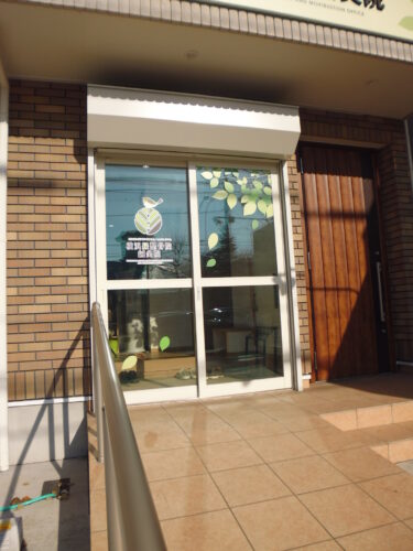 自然の豊かさをイメージさせる、木の葉が躍動するカッティングシート | 看板製作・デザインのオーエスアート