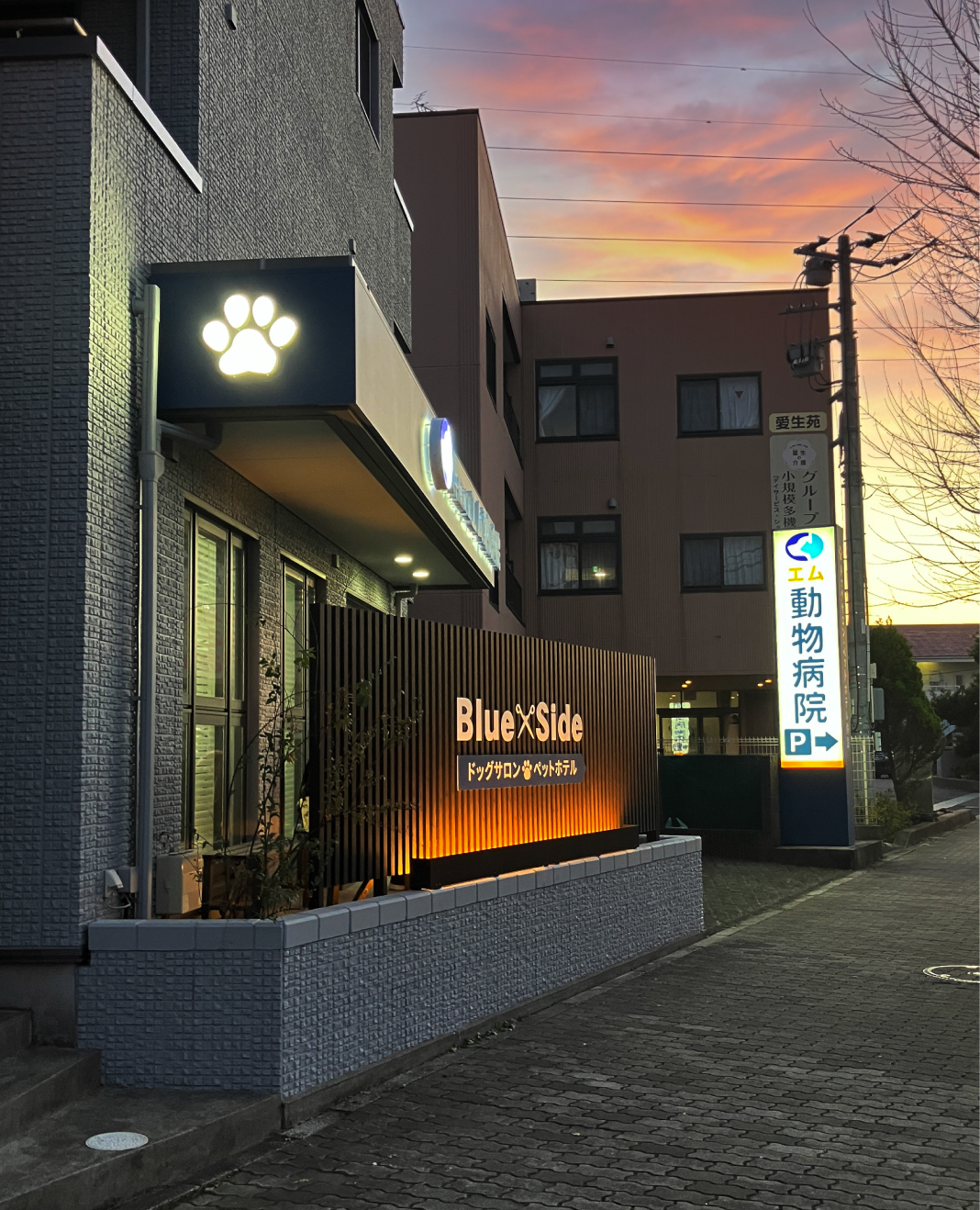 動物病院-おしゃれな看板-外観