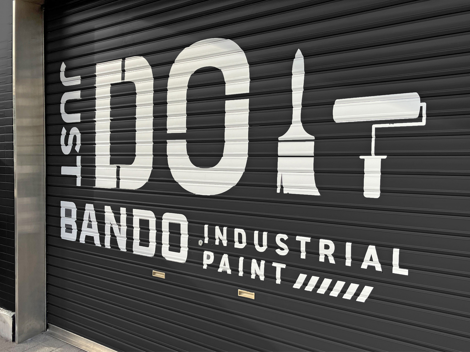 塗装屋さん-おしゃれな看板-シャッターシート